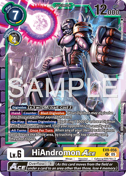 (056) Digimon TCG Versus Monsters Single: HiAndromon Ace (EX9-056) Rare