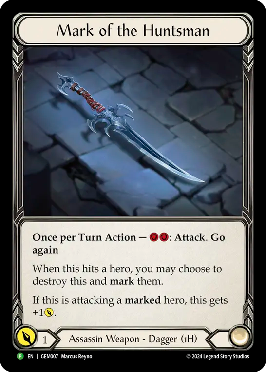 (007) Flesh & Blood TCG GEM Pack Promos Single: Mark of the Huntsman (Cold Foil) Promo