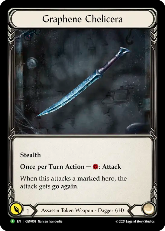 (008) Flesh & Blood TCG GEM Pack Promos Single: Graphene Chelicera (Cold Foil) Promo