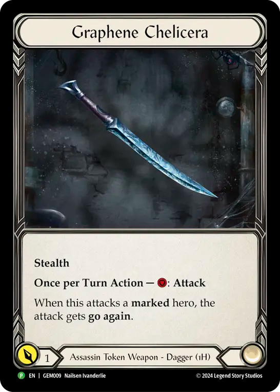 (009) Flesh & Blood TCG GEM Pack Promos Single: Graphene Chelicera (Cold Foil) Promo
