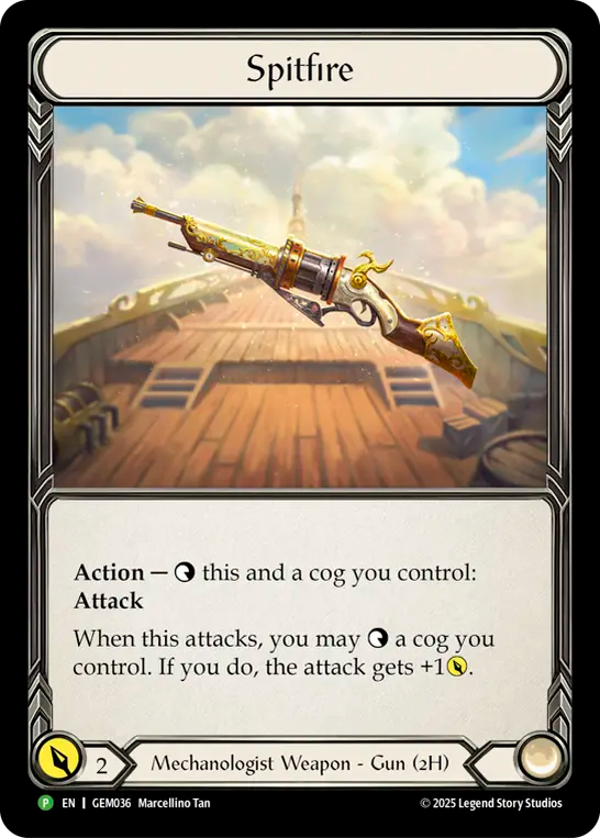 (036) Flesh & Blood TCG GEM Pack Promos Single: Spitfire (Cold Foil) Promo