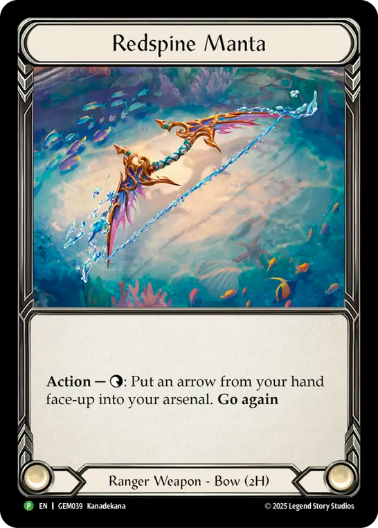(039) Flesh & Blood TCG GEM Pack Promos Single: Redspine Manta (Cold Foil) Promo