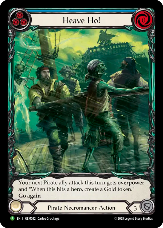 (052) Flesh & Blood TCG GEM Pack Promos Single: Heave Ho! (Extended Art Rainbow Foil) Promo
