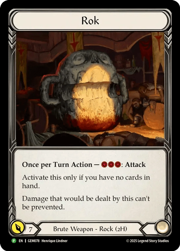 (078) Flesh & Blood TCG GEM Pack Promos Single: Rok (Regular) Promo