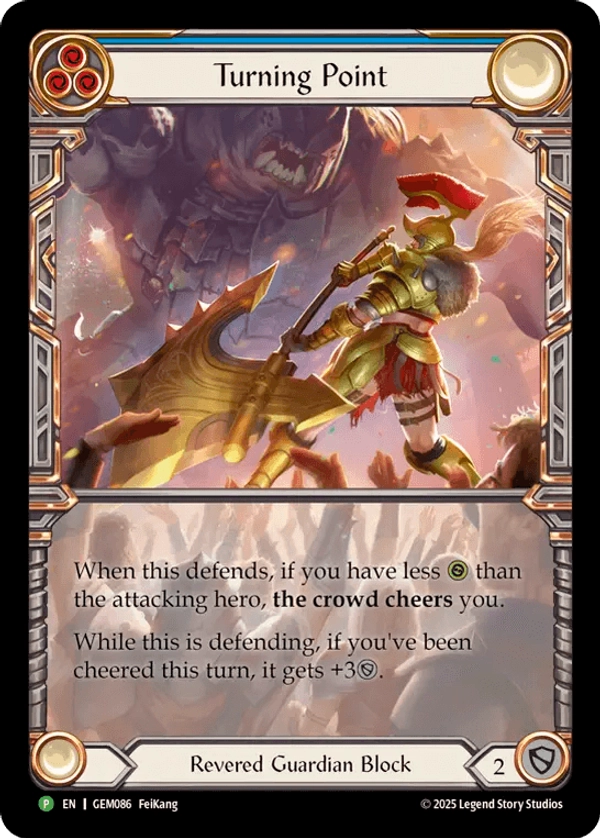(086) Flesh & Blood TCG GEM Pack Promos Single: Turning Point (Extended Art Regular) Promo
