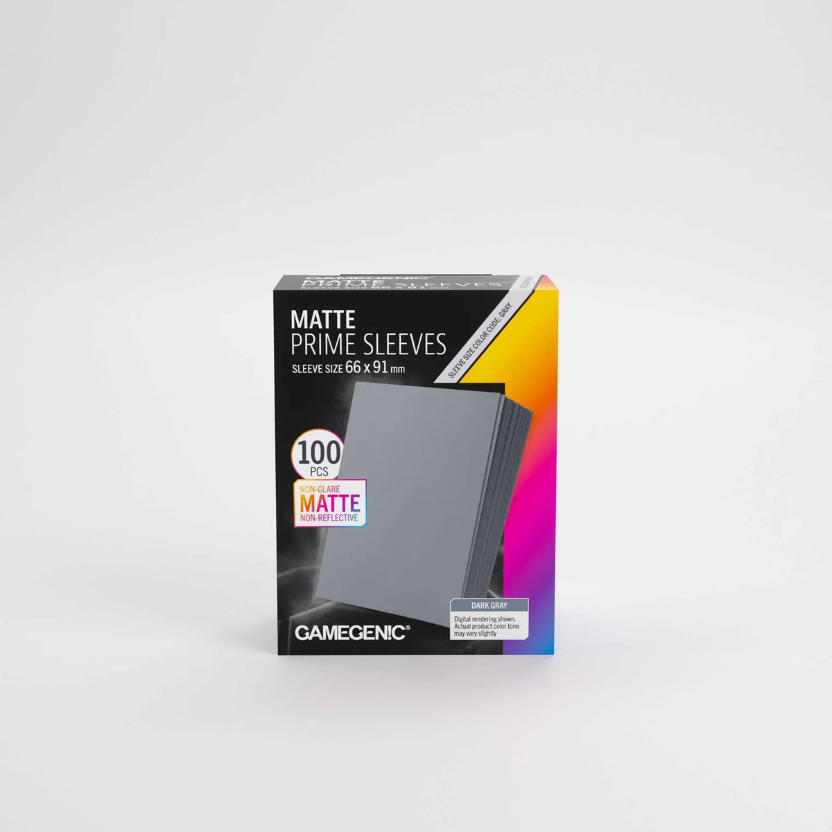 GameGenic Matte Prime Sleeves (100) - Dark Gray