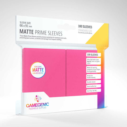 GameGenic Matte Prime Sleeves (100) - Pink