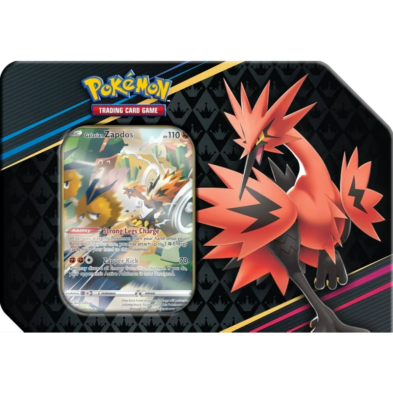 Pokemon TCG: Crown Zenith Galarian Zapdos Large Gift Tin