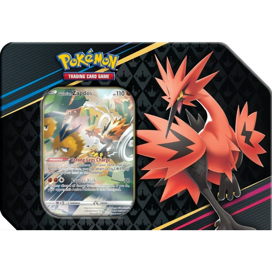 Pokemon TCG: Crown Zenith Galarian Zapdos Large Gift Tin