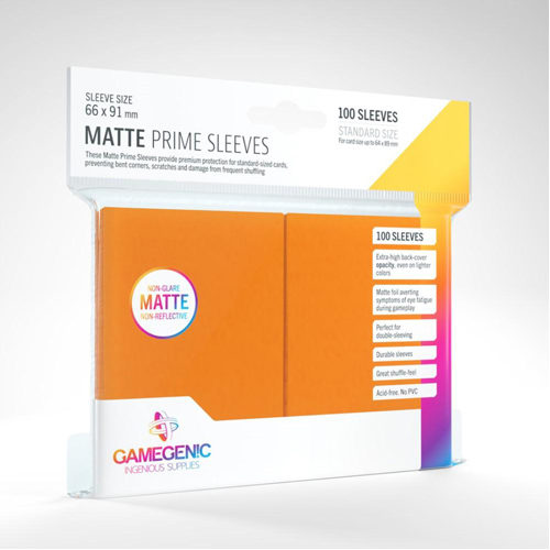 GameGenic Matte Prime Sleeves - Orange (100 ct)