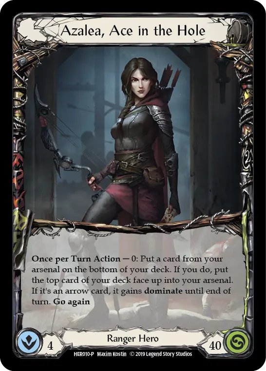 (010) Flesh & Blood TCG Hero Promos Single: Azalea, Ace in the Hole (Cold Foil) Promo