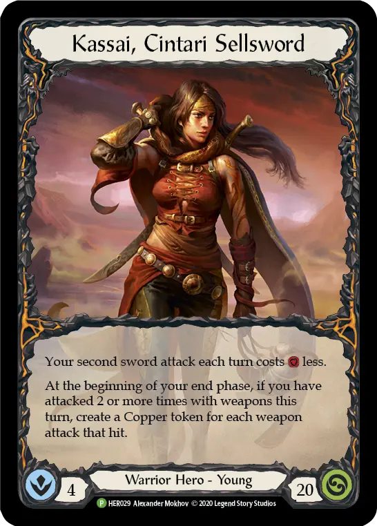 (029) Flesh & Blood TCG Hero Promos Single: Kassai, Cintari Sellsword (Cold Foil) Promo