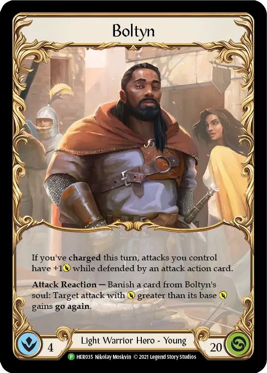 (035) Flesh & Blood TCG Hero Promos Single: Boltyn (Cold Foil) Promo