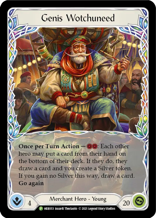 (053) Flesh & Blood TCG Hero Promos Single: Genis Wotchuneed (Cold Foil) Promo