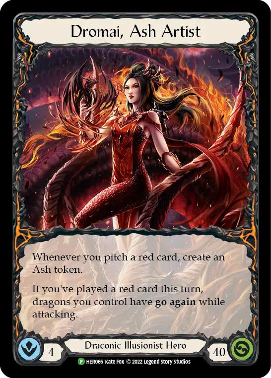 (066) Flesh & Blood TCG Hero Promos Single: Dromai, Ash Artist (Rainbow Foil) Promo