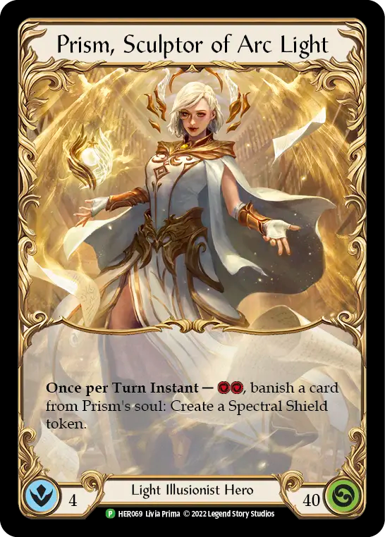 (069) Flesh & Blood TCG Hero Promos Single: Prism, Sculptor of Arc Light (Cold Foil) Promo