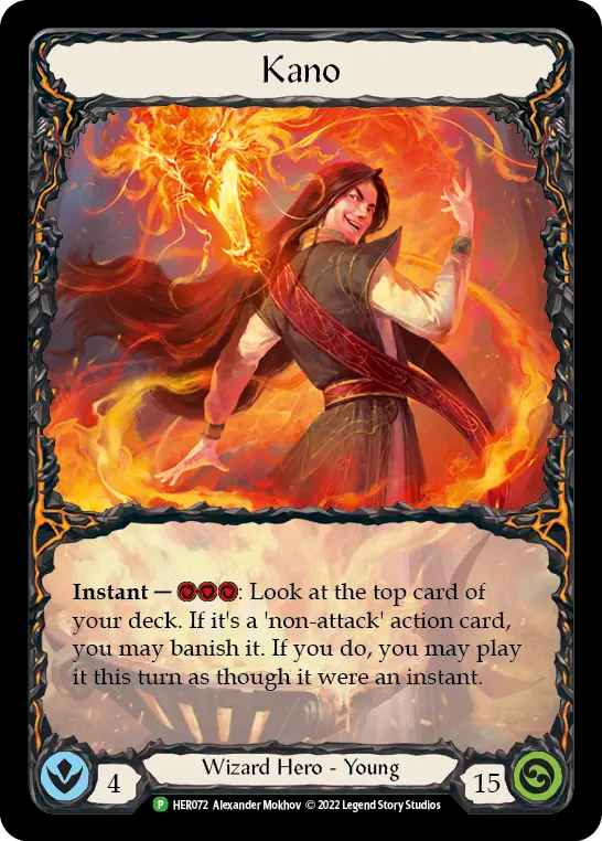 (072) Flesh & Blood TCG Hero Promos Single: Kano (Cold Foil) Promo