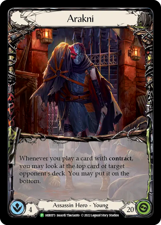 (073) Flesh & Blood TCG Hero Promos Single: Arakni (Cold Foil) Promo