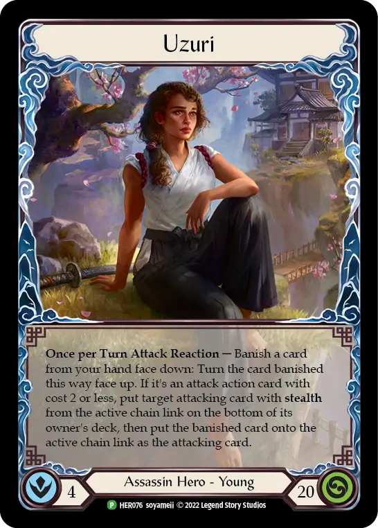 (076) Flesh & Blood TCG Hero Promos Single: Uzuri (Cold Foil) Promo