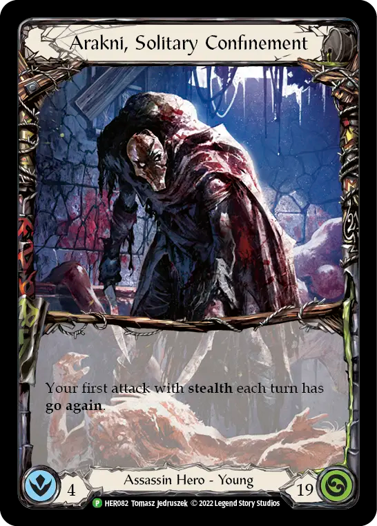 (082) Flesh & Blood TCG Hero Promos Single: Arakni, Solitary Confinement (Rainbow Foil) Promo