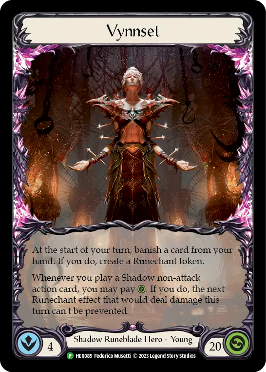 (085) Flesh & Blood TCG Hero Promos Single: Vynnset (Cold Foil) Promo