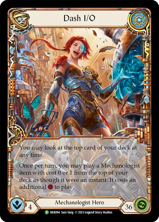 (094) Flesh & Blood TCG Hero Promos Single: Dash I/O (Rainbow Foil) Promo