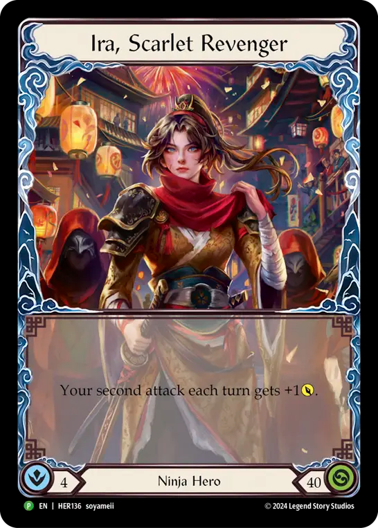 (136) Flesh & Blood TCG Hero Promos Single: Ira, Scarlet Revenger (Cold Foil) Promo
