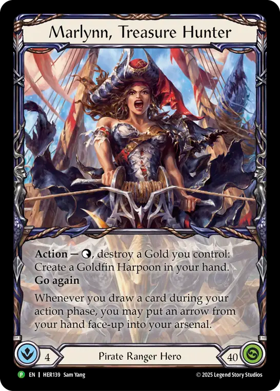 (139) Flesh & Blood TCG Hero Promos Single: Marlynn, Treasure Hunter (Rainbow Foil) Promo