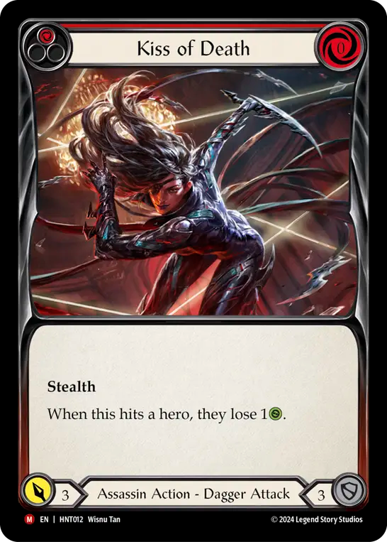 (HNT012) Flesh & Blood TCG The Hunted Single: Kiss of Death (Regular) Majestic