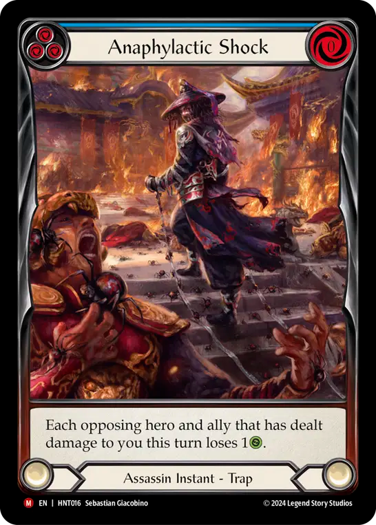 (HNT016) Flesh & Blood TCG The Hunted Single: Anaphylactic Shock (Extended Art Rainbow Foil) Majestic