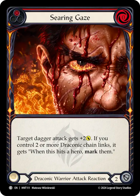 (HNT111) Flesh & Blood TCG The Hunted Single: Searing Gaze (Regular) Common