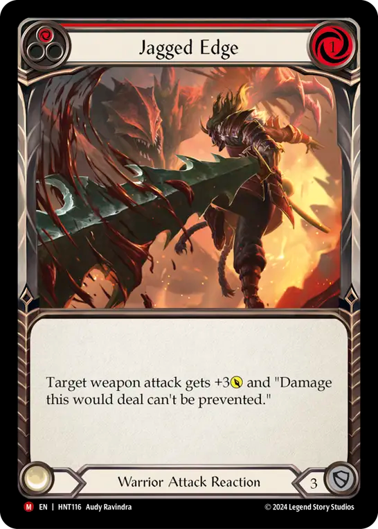 (HNT116) Flesh & Blood TCG The Hunted Single: Jagged Edge (Rainbow Foil) Majestic