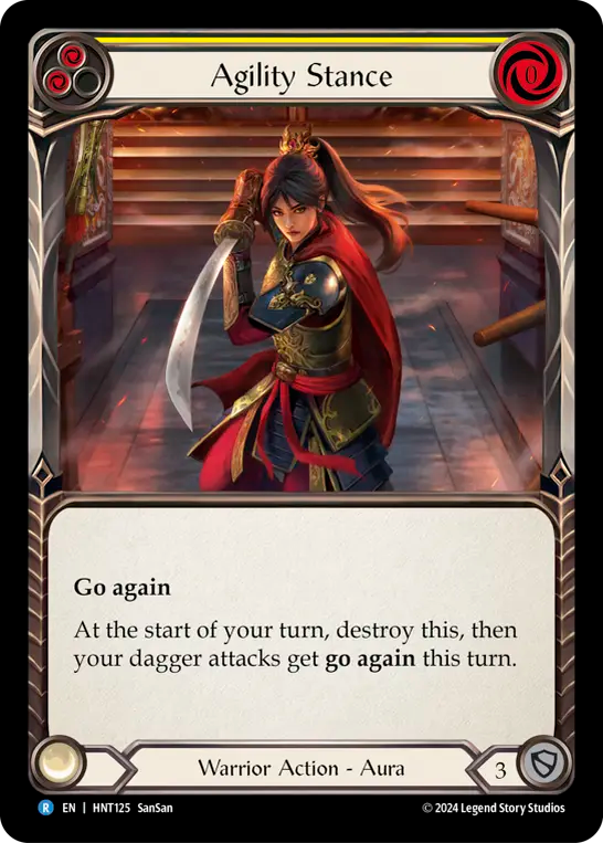 (HNT125) Flesh & Blood TCG The Hunted Single: Agility Stance (Regular) Rare