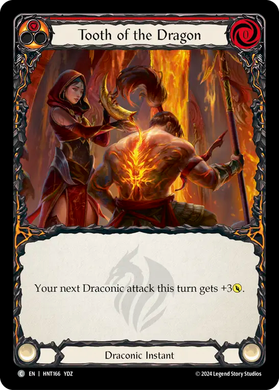 (HNT166) Flesh & Blood TCG The Hunted Single: Tooth of the Dragon (Regular) Common