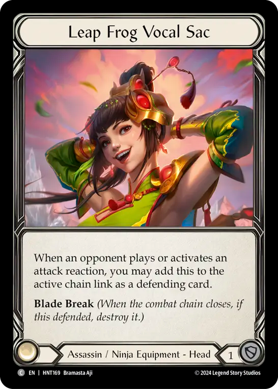 (HNT169) Flesh & Blood TCG The Hunted Single: Leap Frog Vocal Sac (Regular) Common
