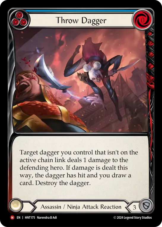 (HNT175) Flesh & Blood TCG The Hunted Single: Throw Dagger (Rainbow Foil) Majestic