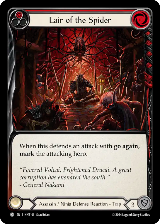 (HNT191) Flesh & Blood TCG The Hunted Single: Lair of the Spider (Rainbow Foil) Common
