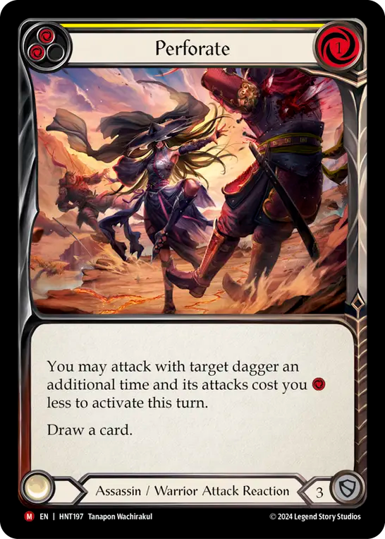 (HNT197) Flesh & Blood TCG The Hunted Single: Perforate (Regular) Majestic