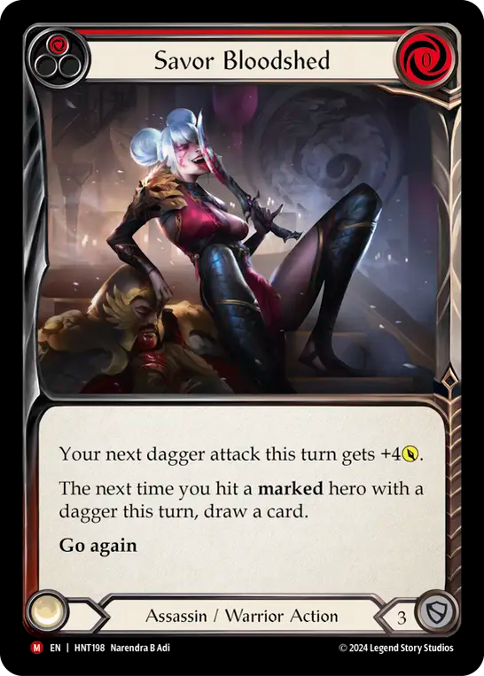 (HNT198) Flesh & Blood TCG The Hunted Single: Savor Bloodshed (Regular) Majestic