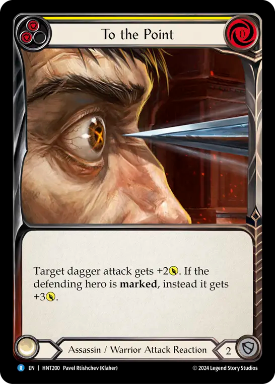 (HNT200) Flesh & Blood TCG The Hunted Single: To the Point (Yellow) (Regular) Rare