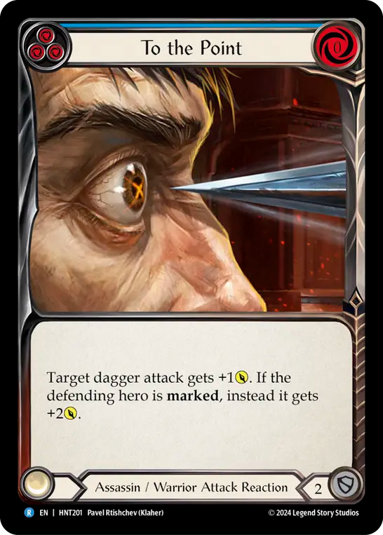 (HNT201) Flesh & Blood TCG The Hunted Single: To the Point (Blue) (Regular) Rare