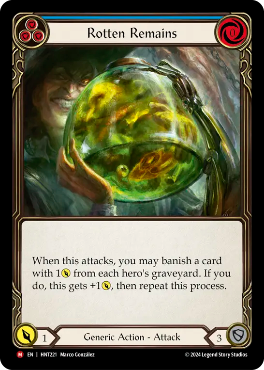 (HNT221) Flesh & Blood TCG The Hunted Single: Rotten Remains (Rainbow Foil) Majestic