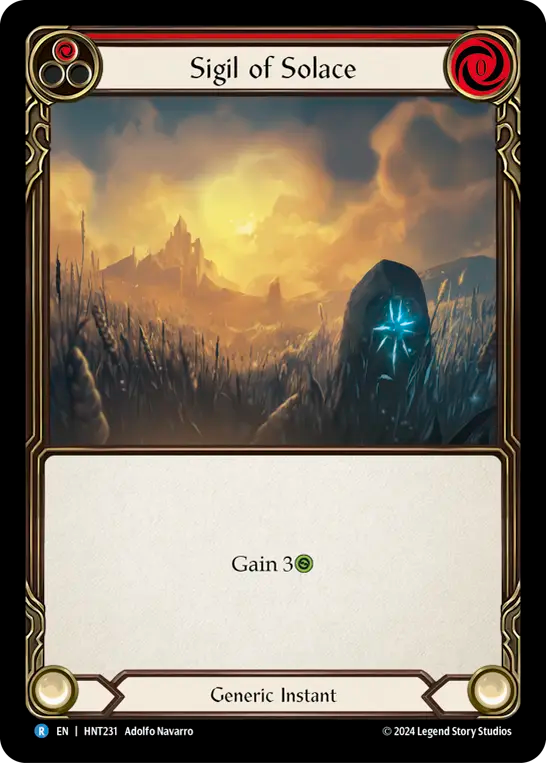 (HNT231) Flesh & Blood TCG The Hunted Single: Sigil of Solace (Regular) Rare