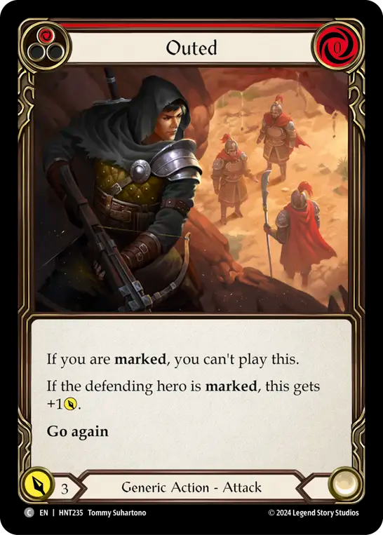 (HNT235) Flesh & Blood TCG The Hunted Single: Outed (Regular) Common