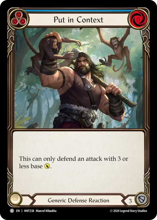 (HNT238) Flesh & Blood TCG The Hunted Single: Put in Context (Regular) Common