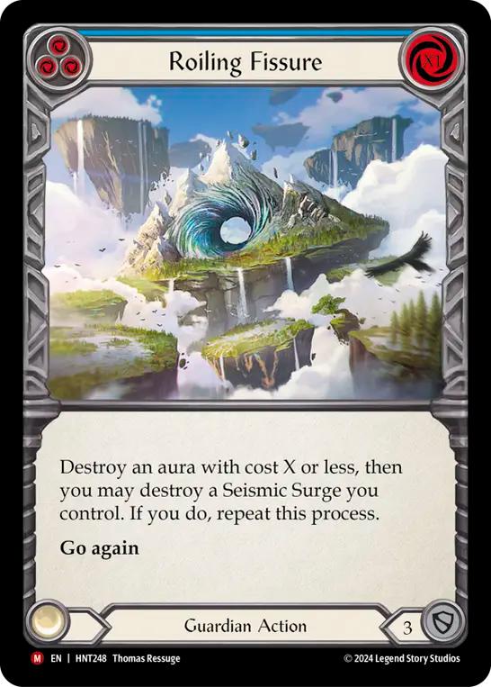 (HNT248) Flesh & Blood TCG The Hunted Single: Roiling Fissure (Rainbow Foil) Majestic