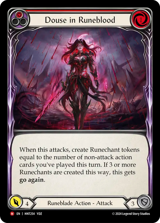 (HNT254) Flesh & Blood TCG The Hunted Single: Douse in Runeblood (Regular) Majestic