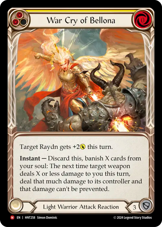 (HNT258) Flesh & Blood TCG The Hunted Single: War Cry of Bellona (Rainbow Foil) Majestic