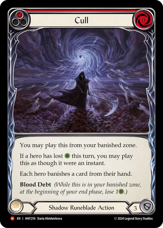 (HNT259) Flesh & Blood TCG The Hunted Single: Cull (Regular) Majestic