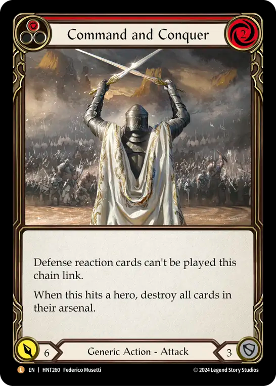 (HNT260) Flesh & Blood TCG The Hunted Single: Command and Conquer (Regular) Legendary